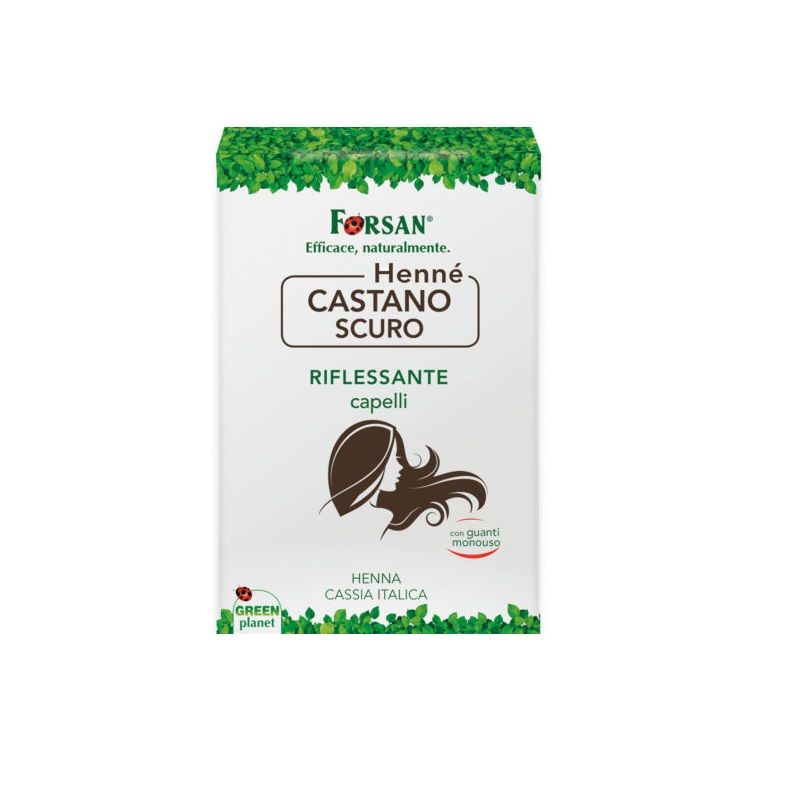 Forsan Capelli Hennè Castano Scuro Riflessante 100g-1