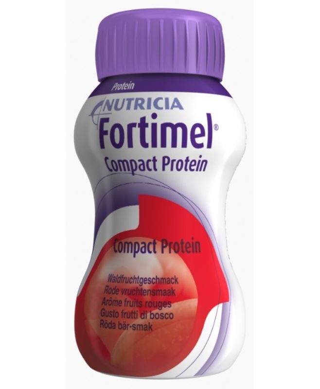 Fortimel Compact Protein alimento ai fini medici speciali gusto frutti di bosco 4x125ml-1