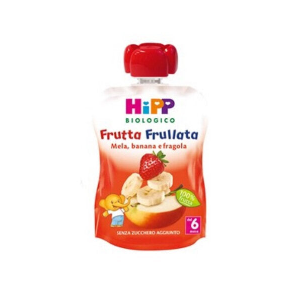 HiPP Biologico Frutta Frullata mela, banana e fragola 90 g-2