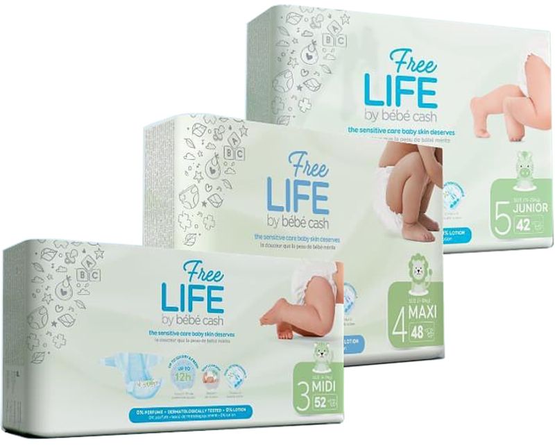 Pannolini Freelife BebeCash Midi Taglia 3 52 Pezzi 4-9kg-1