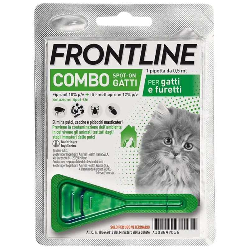 Frontine Combo Spot-On antiparassitario per gatti e furetti 1 pipetta 0,5ml-1