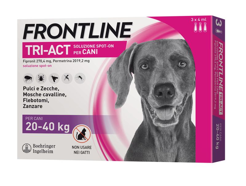 Frontline Tri-Act antiparassitario per Cani 20-40 Kg 3 fiale-1