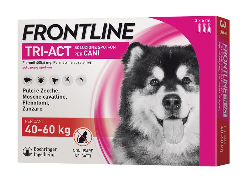 Frontline Tri-Act antiparassitario per Cani 40-60 Kg 3 fiale-1