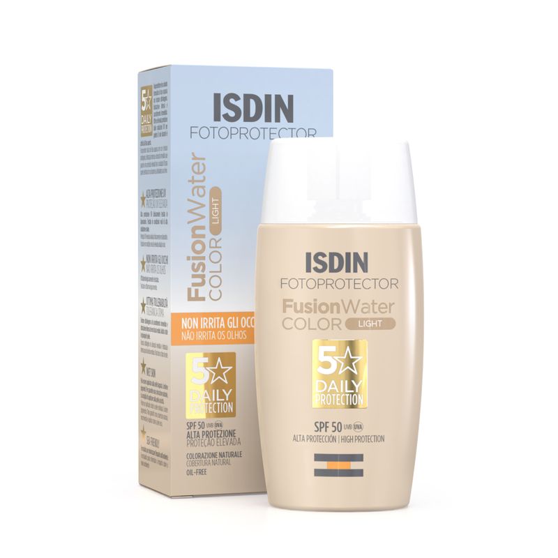 ISDIN Fusion Water Color Light SPF50+ fotoprotettore viso colorato 50ml-1
