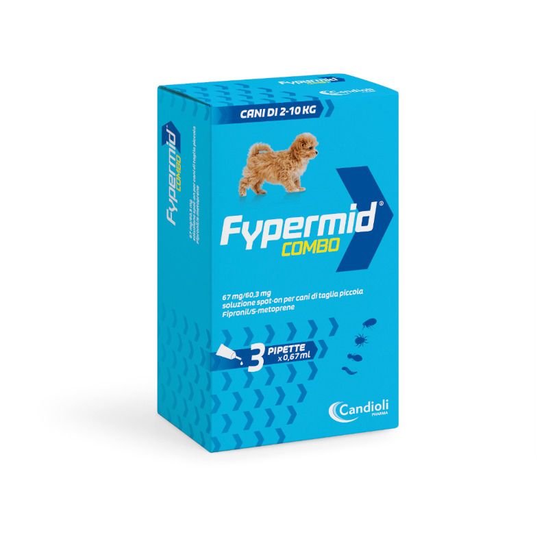 Fypermid Combo 67 mg/60,3 mg Soluzione Spot-On Per Cani Taglia Piccola 3 Pipette Da 0,67 ml-1