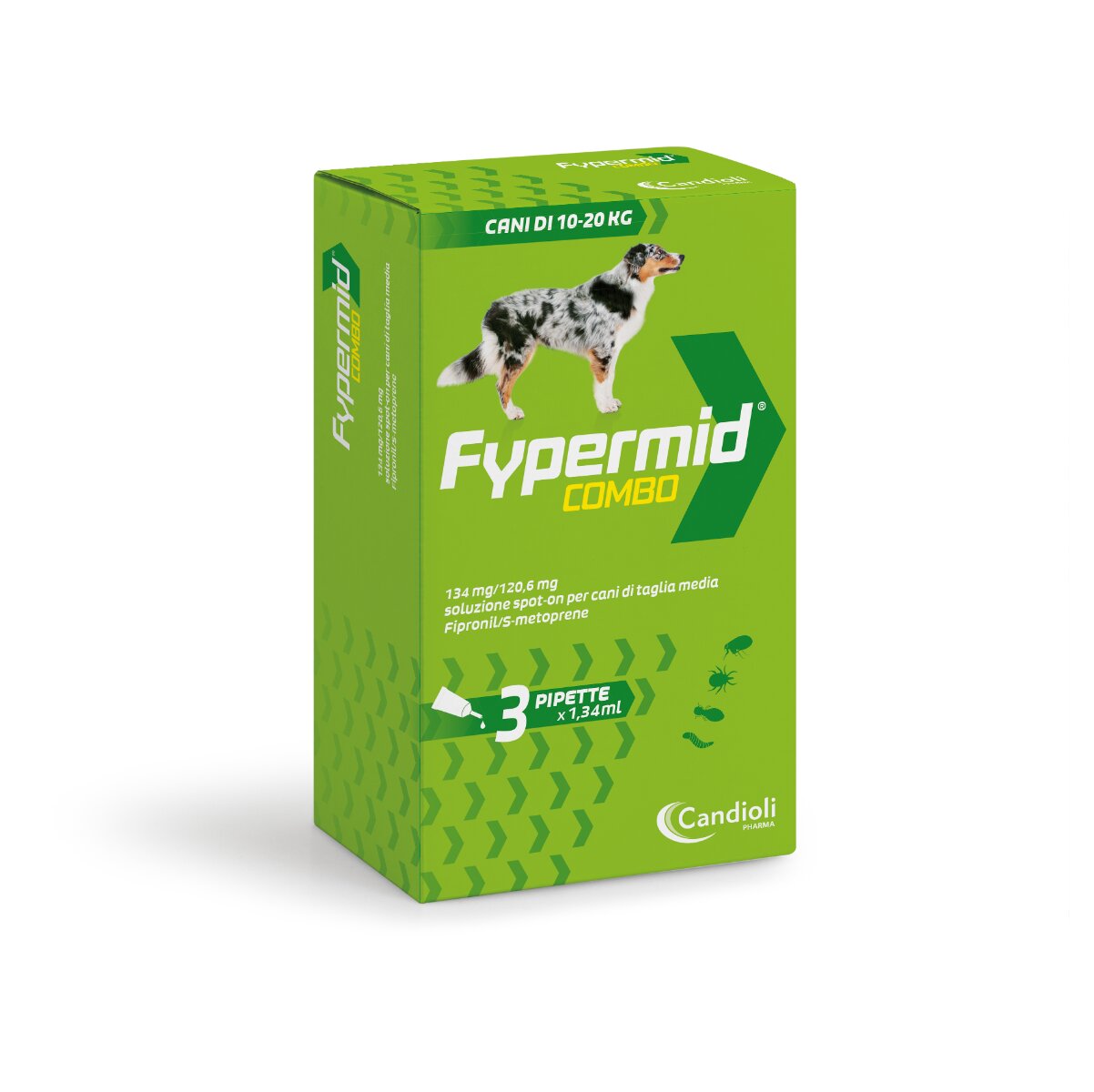 Fypermid Combo 134 mg/120,6 mg Soluzione Spot-On Per Cani Taglia Media 3 Pipette Da 1,34 ml-2