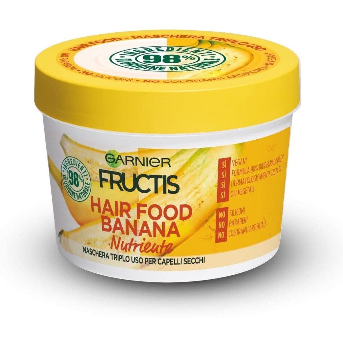 Garnier Fructis Hair Food Maschera Disciplinante Formula Vegana Banana 390 ml-1