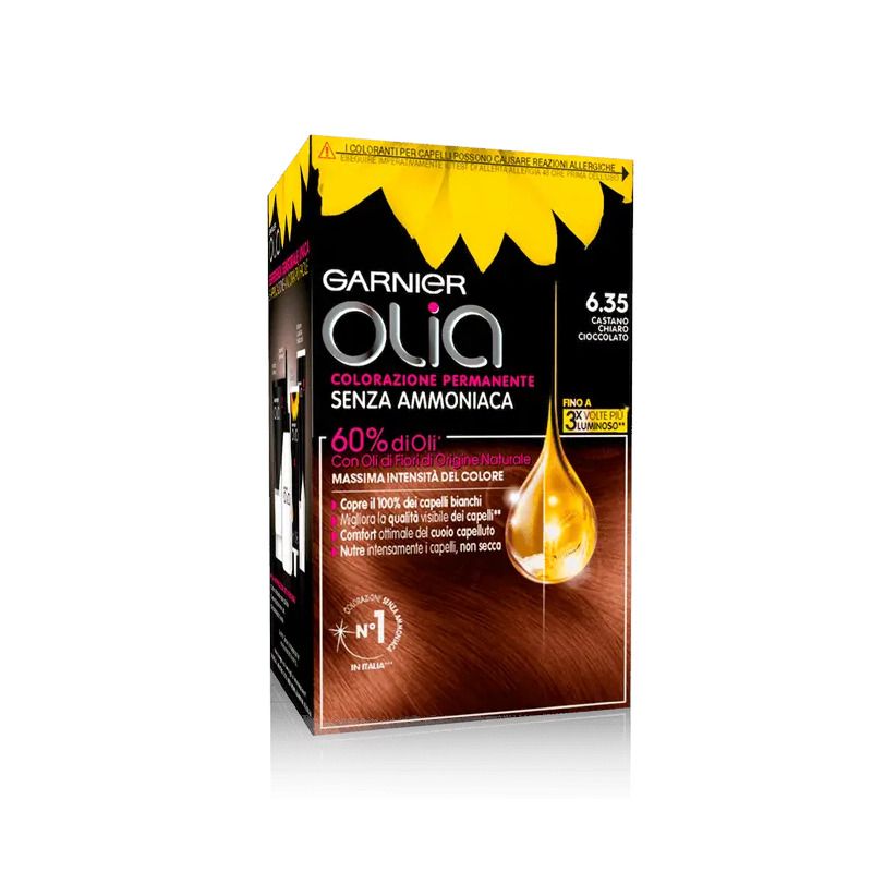 Garnier Olia kit per colorazione capelli 6.35 Castano Chiaro Cioccolato-1