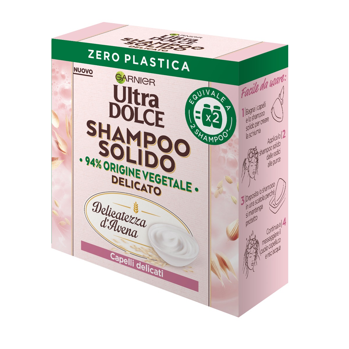 Garnier Ultra Dolce Shampoo Solido Delicato Avena/Crema Di Riso 60g-1