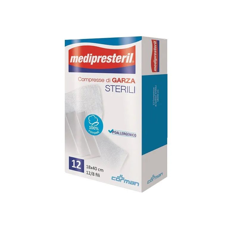 Medipresteril Compresse Di Garza Sterili 18x40 12 pezzi-1