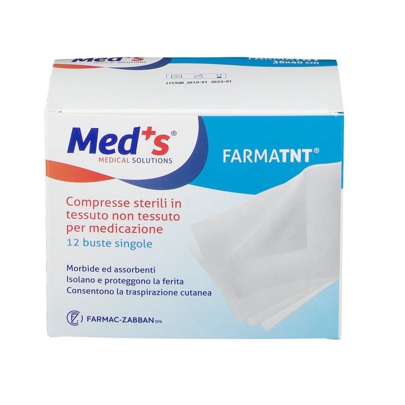 Meds Garza Compressa Tessuto Non Tessuto 10x10cm 12 Pezzi-1