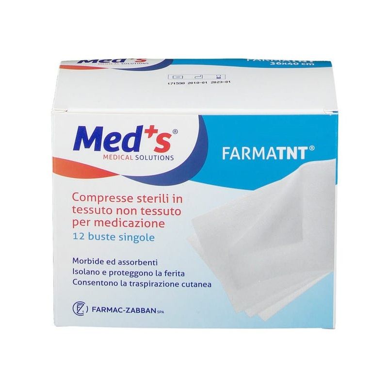 Meds Garza Compressa Tessuto Non Tessuto 5x5cm 12 Pezzi-1