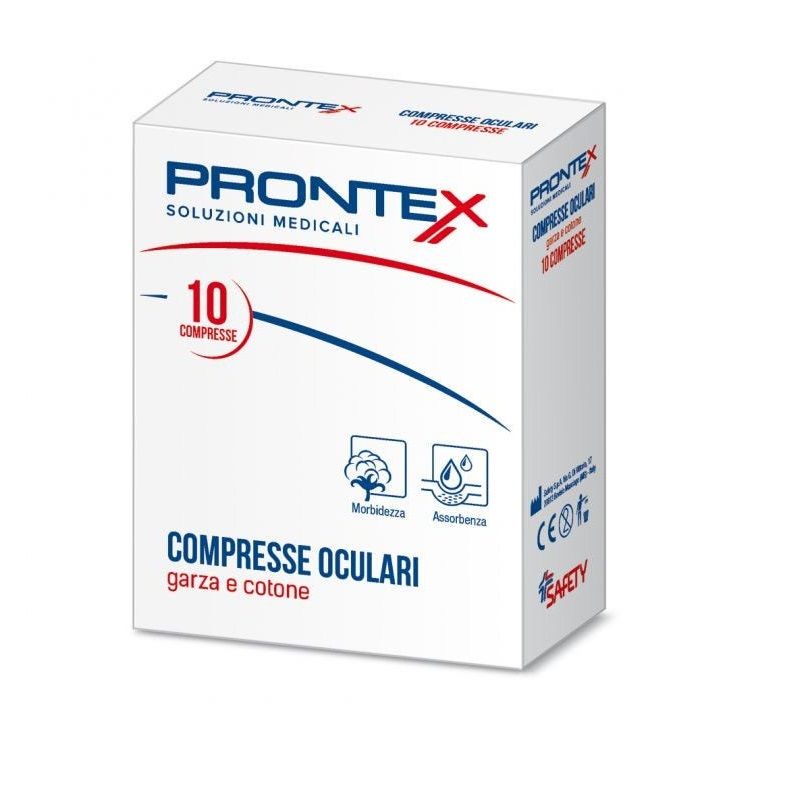 Garza Compressa Oculare Cotone Texil Prontex 10 Pezzi-1