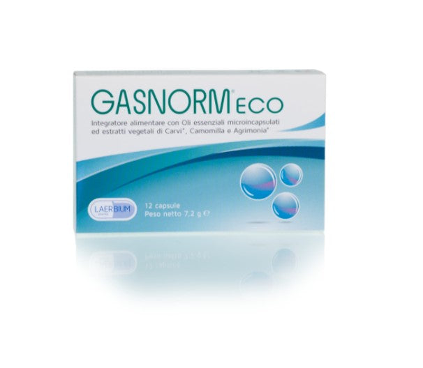 Gasnorm Eco per la regolare motilità gastrointestinale ed all'eliminazione dei gas 12 capsule-1