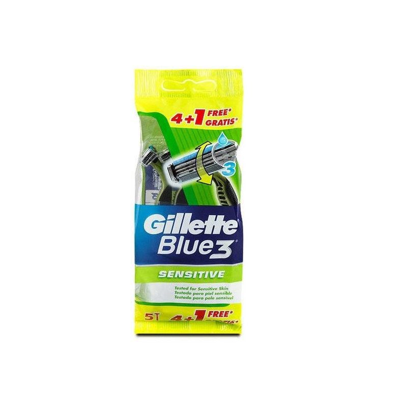 Gillette Blue 3 Sensitive 4 Pezzi+1 Gratis-1
