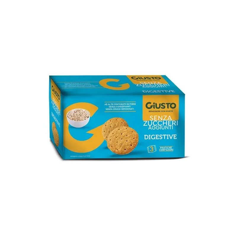 Giusto Senza Zucchero Biscotti Digestive 3x75g-1