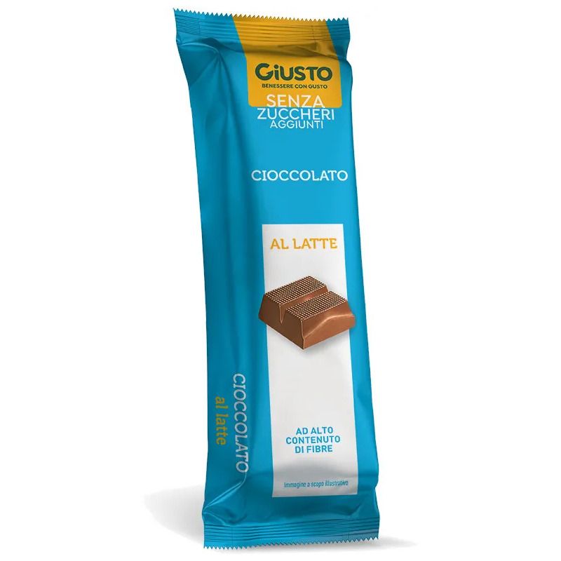 Giusto Senza Zucchero barretta di cioccolato al latte 42g-1