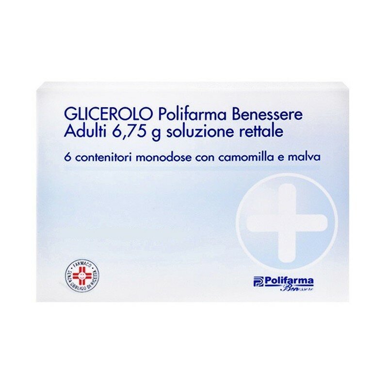 Glicerolo Benessere Adulti 6,75g soluzione rettale 6 contenitori monodose con camomilla e malva-2