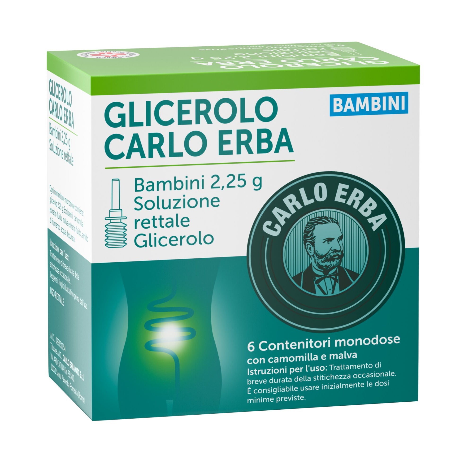 Glicerolo Carlo Erba Bambini 2,25g soluzione rettale 6 contenitori monodose-2