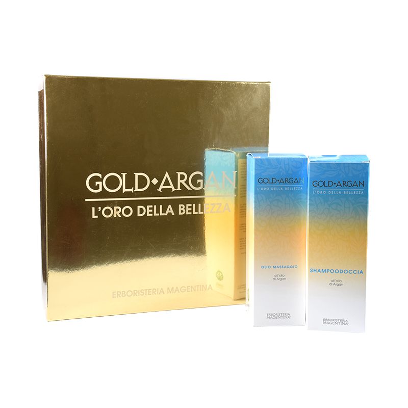 Gold Argan L'oro della bellezza Confezione regalo Shampo doccia 150 ml e Olio massaggio 200 ml-1
