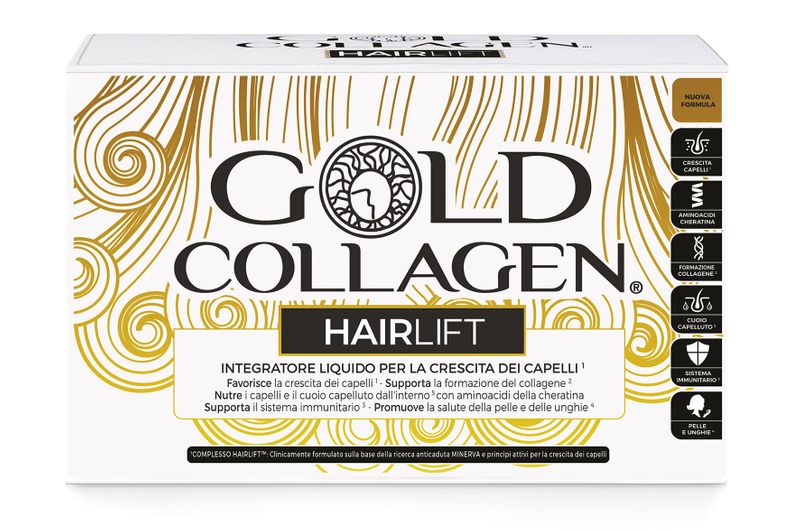 Gold Collagen Hairlift Integratore liquido per la crescita dei capelli 10 flaconi da 50ml-1