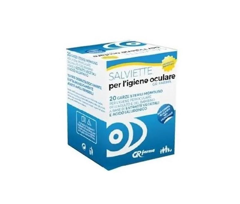 Gr Farma Salviette per l'igiene oculare 20 garze sterili monouso-1