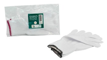 Guanto Filo Cotone 100% Bianco 1 Paio 7-1