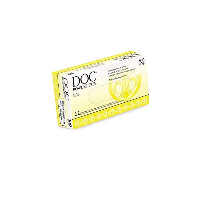 Doc Powder Free guanto in lattice con rivestimento polimerico taglia S 100 pezzi-1