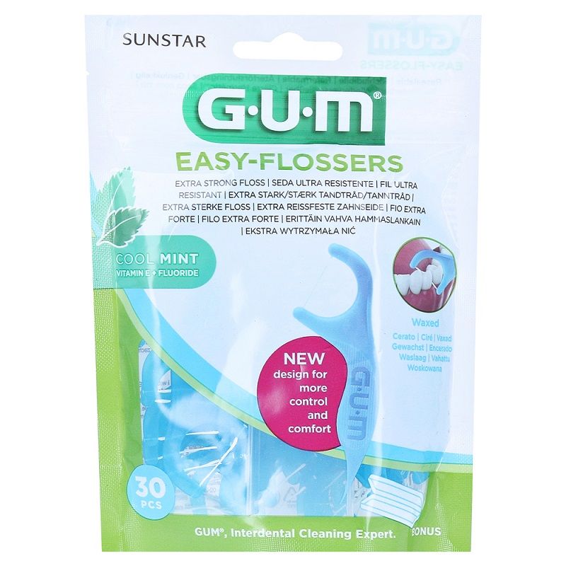 Gum Easy Flossers forcella dentale monouso gusto menta fresca 30 pezzi-1