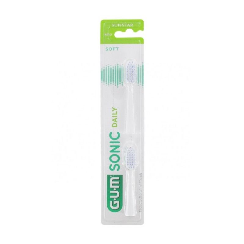 Gum Sonic Daily Soft testine di ricambio 2 pezzi-1
