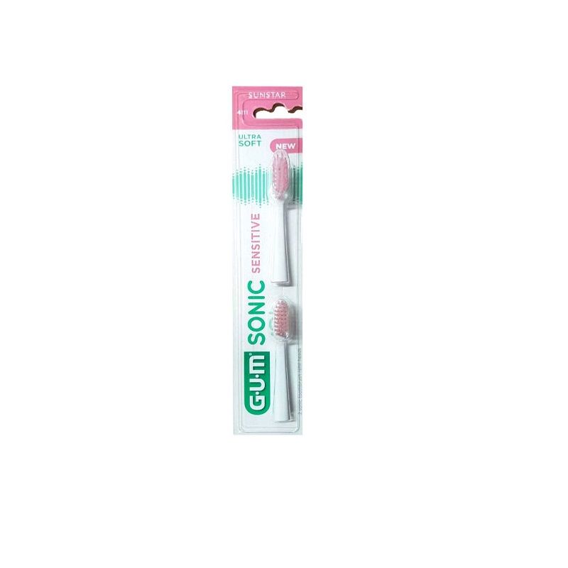 Gum Sonic Sensitive Ultra Soft testine di ricambio 2 pezzi-1