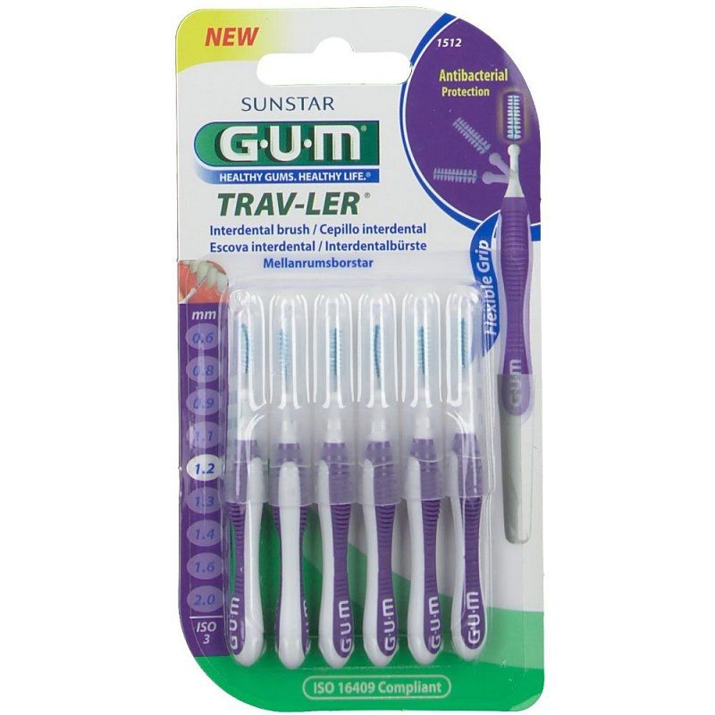 Gum Trav-ler scovolino interdentale 1.2mm 6 pezzi-1