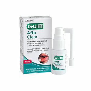 Gum Afta Clear Spray afte e lesioni della bocca 15ml-2