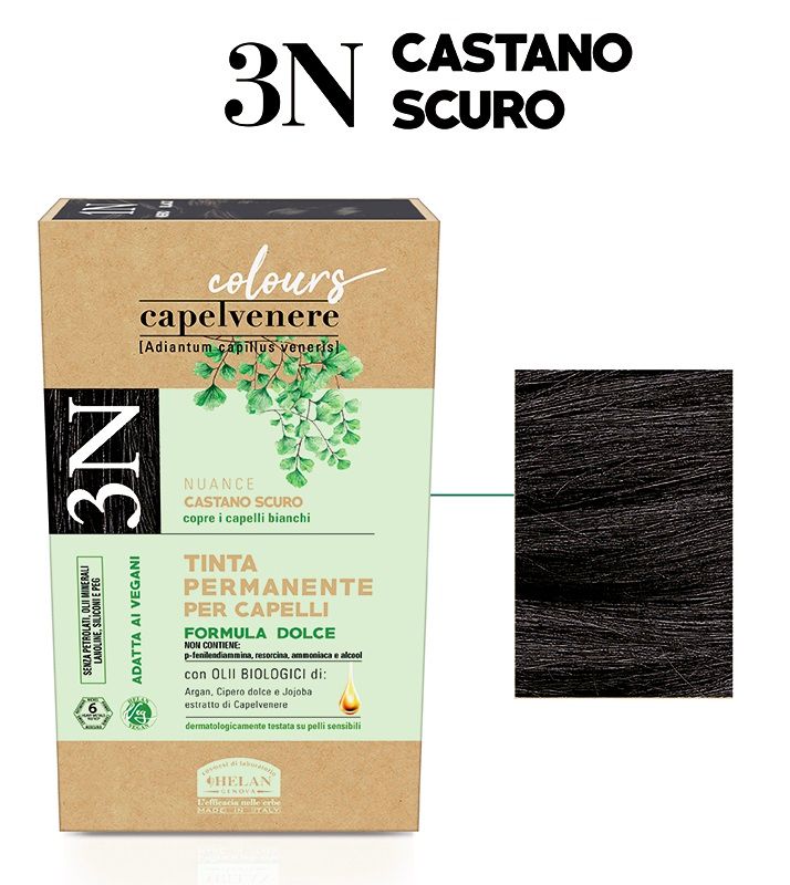 Helan Capelvenere Colours Tinta Permanente per capelli 3N Castano Scuro-1