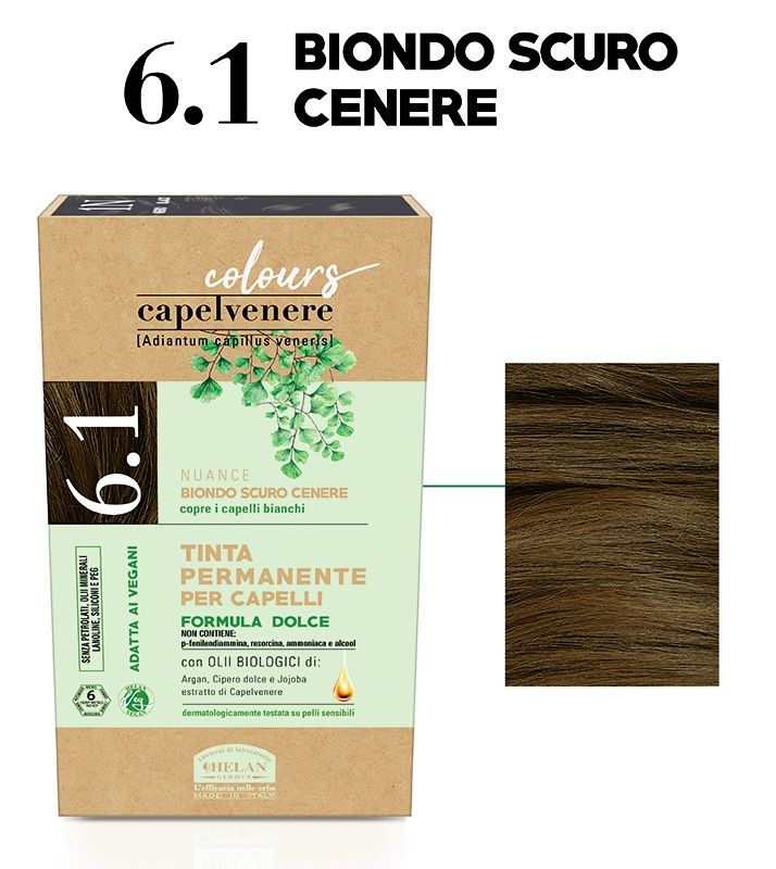 Helan Capelvenere Colours Tinta Permanente per capelli 6.1N Biondo Scuro cenere-1