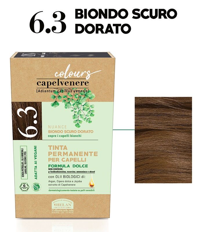 Helan Capelvenere Colours Tinta Permanente per capelli 6.3N Biondo Scuro Dorato-1
