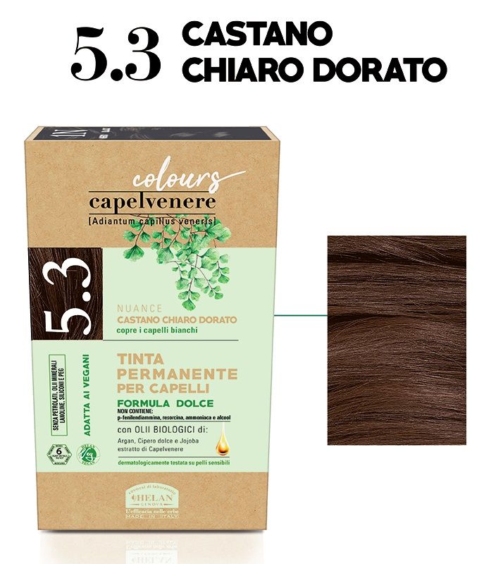 Helan Capelvenere Colours Tinta Permanente per capelli 5.3N Castano chiaro dorato-1
