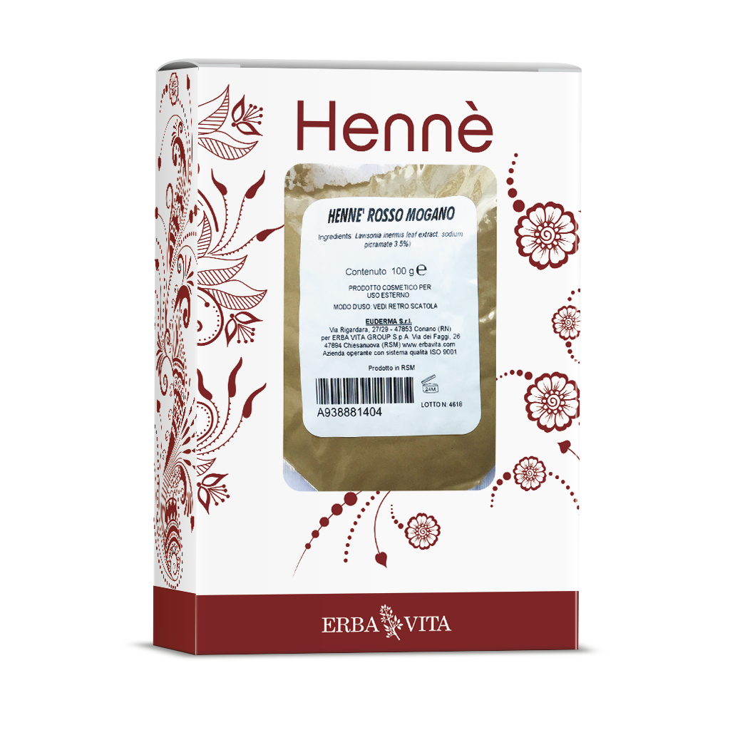 Henne Colorante Capelli Rosso Mogano 100g-1