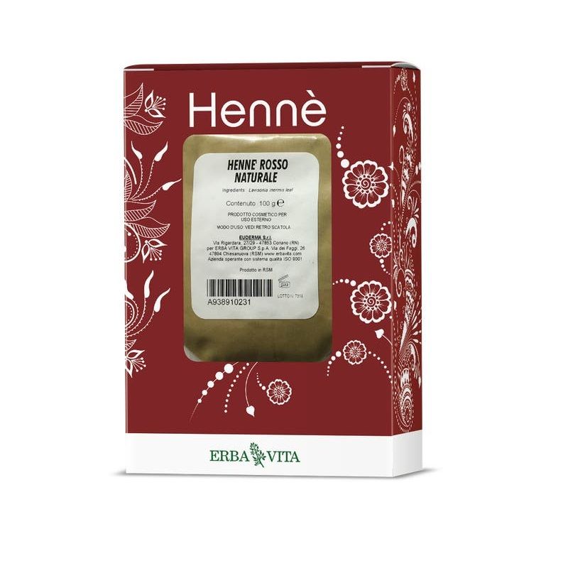 Erba Vita Henne Colorante Capelli Rosso Naturale 100g-1
