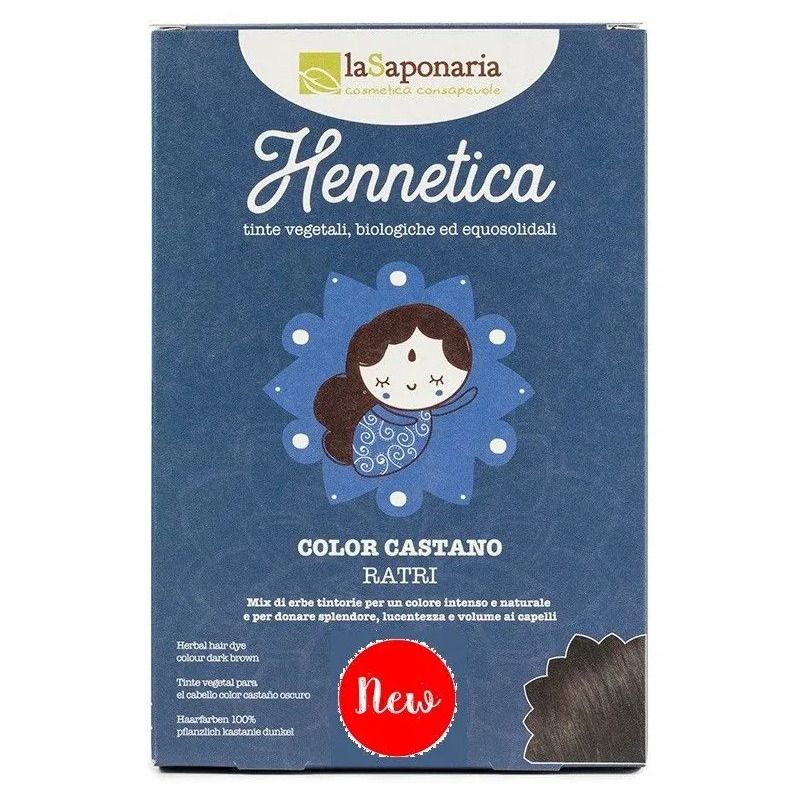 La Saponaria Hennetica tinta vegetale biologica Castano Scuro Ratri 1 kit-1