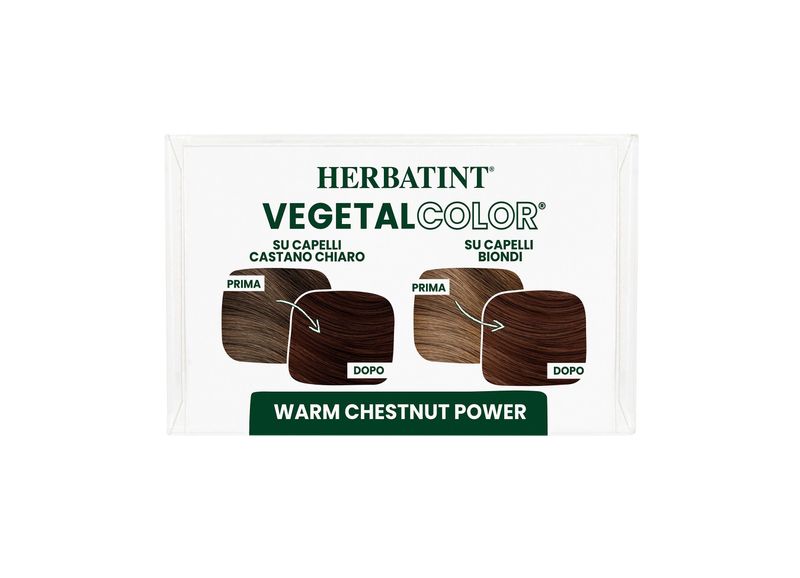 Herbatint Vegetal Color Tinta per capelli 100% Vegetale e bio WARM CHESTNUT POWER Castano caldo 100g-2
