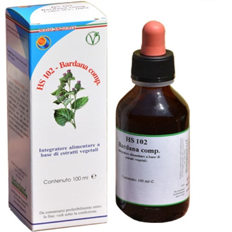 Herboplanet HS 102 Bardana Compositum per il drenaggio dei liquidi corporei 100ml-1