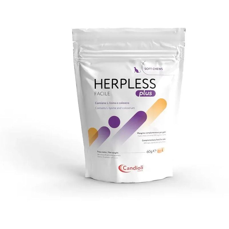 Candioli Herpless Plus Facile Mangime Complementare Per Difese Immunitarie Gatti 30 Soft Chews-1