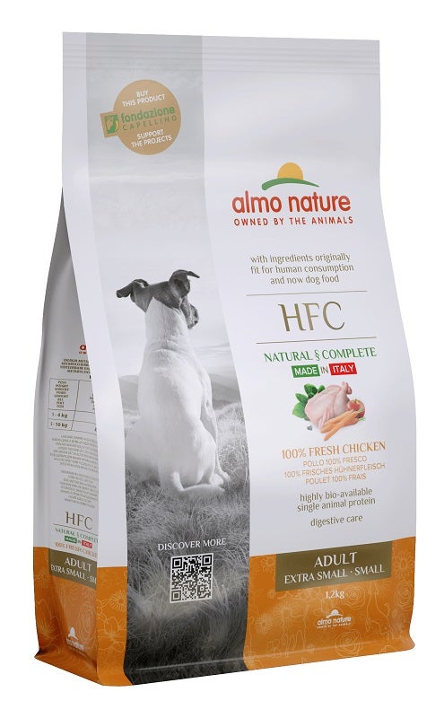 Almo Nature HFC Adult Crocchette Pollo Cani Adulti Taglia Mini E Piccola Sacco 1,2kg-1