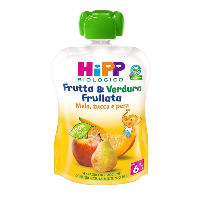Hipp Bio Frutta E Verdura Frullata Mela Pera Zucca 90g-1