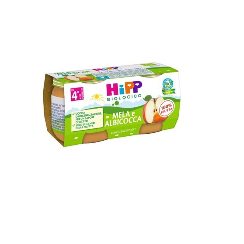Hipp Omogeneizzato Bio mela e albicocca 2x80g-1