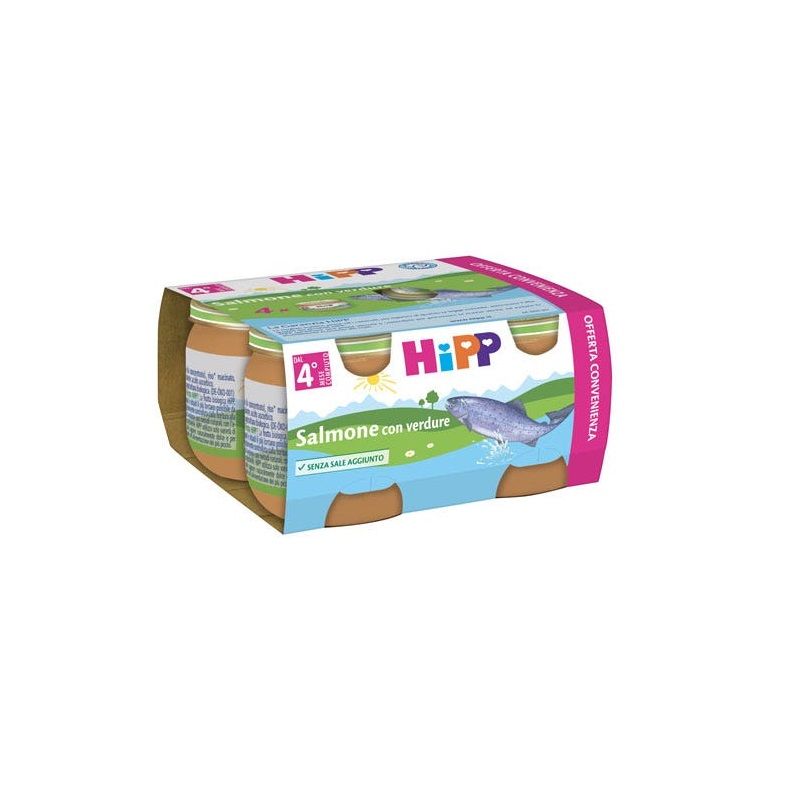 Hipp Omogeneizzato Salmone E Verdure 4x80g-1