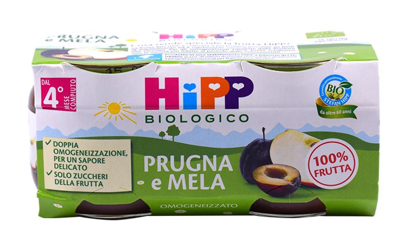 Hipp Bio Omogeneizzato Prugna e Mela 2x80g-1