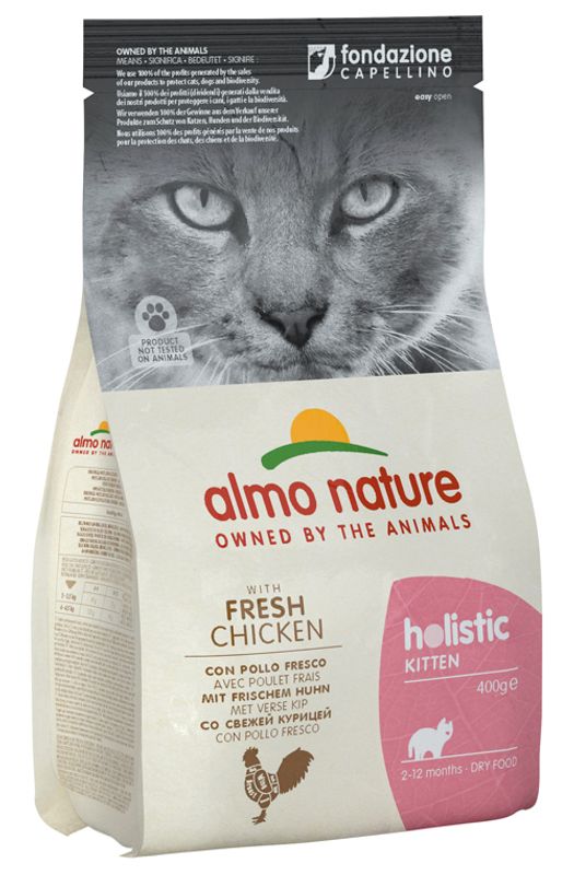 Almo Nature Holistic Kitten Pollo Fresco alimento secco per gatti cuccioli 400g-1