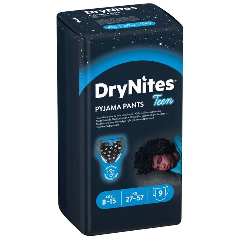 Huggies Drynites Boy Pyjama Pants Teen 27-57Kg 8-15 Anni 9 Pezzi-1